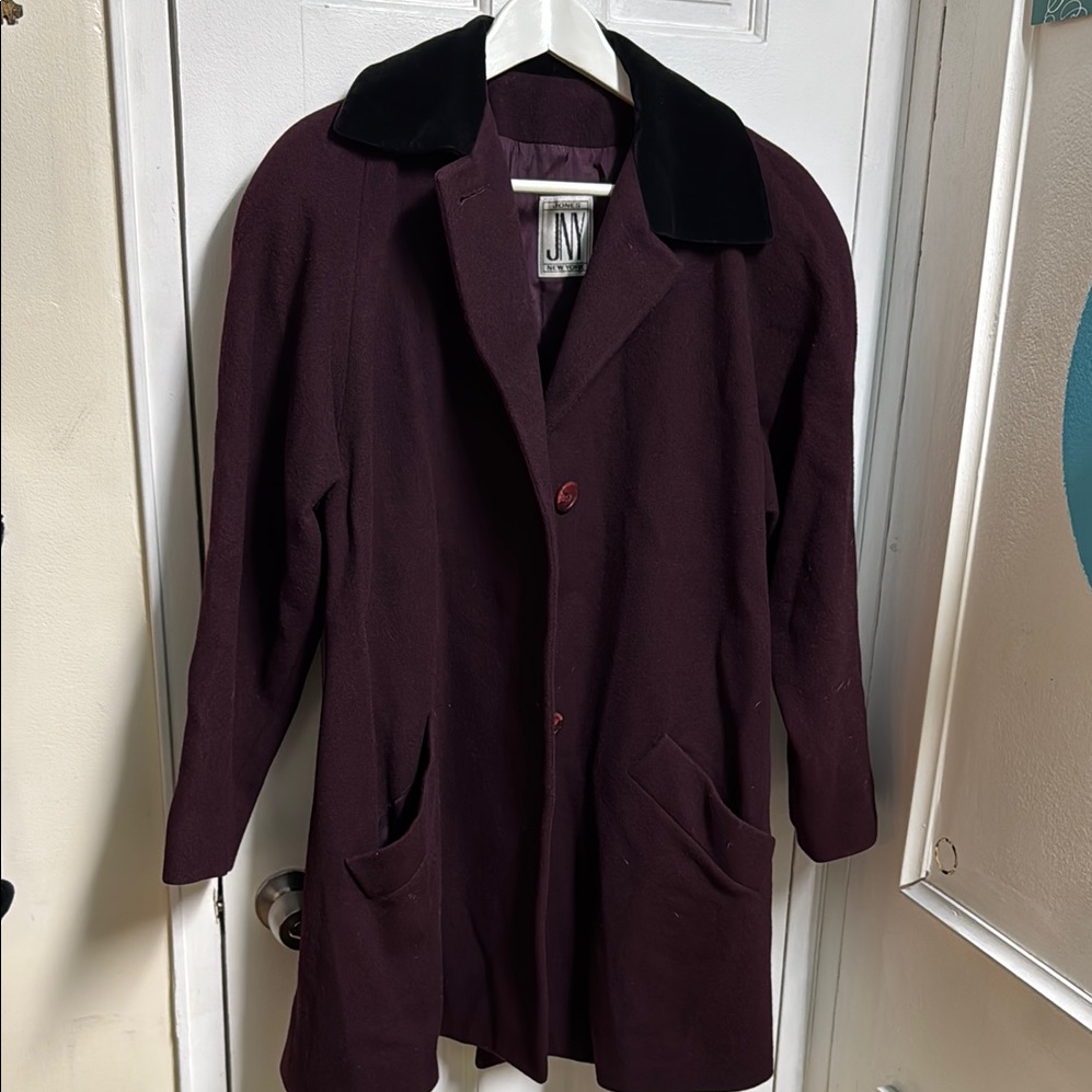Burgundy Women’s Coat 100% Wool